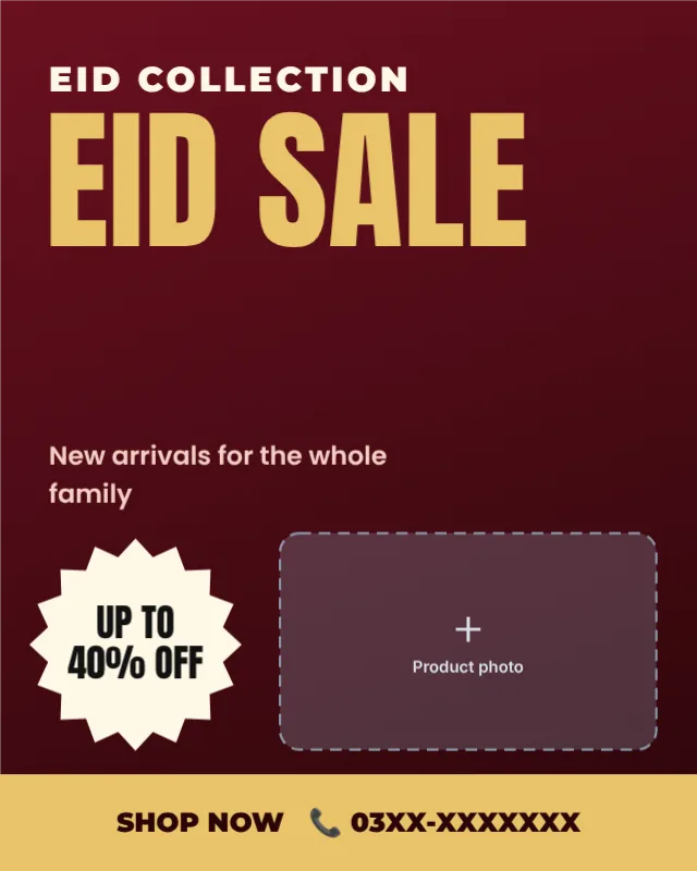 Eid Mubarak Card Maker template
