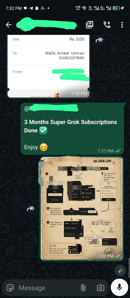 Super Grok 3 Months Setup Proof